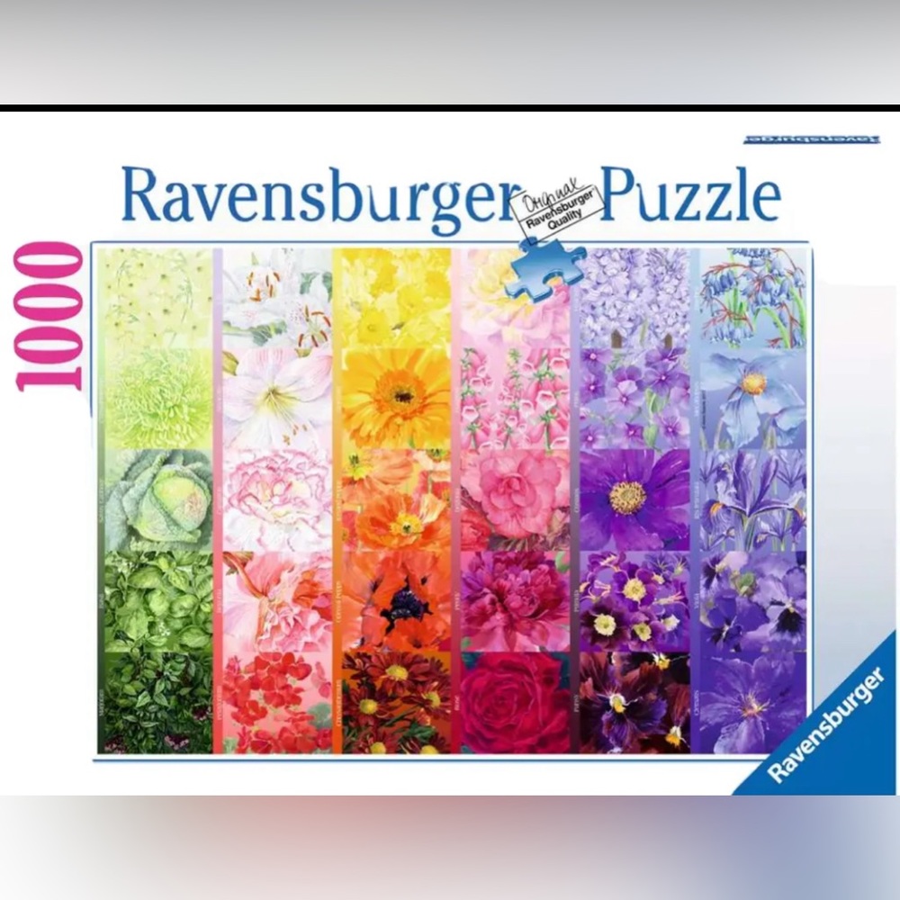 Gardener's Palette Flowers 1000 piece Puzzle Ravensburger New sealed softclick